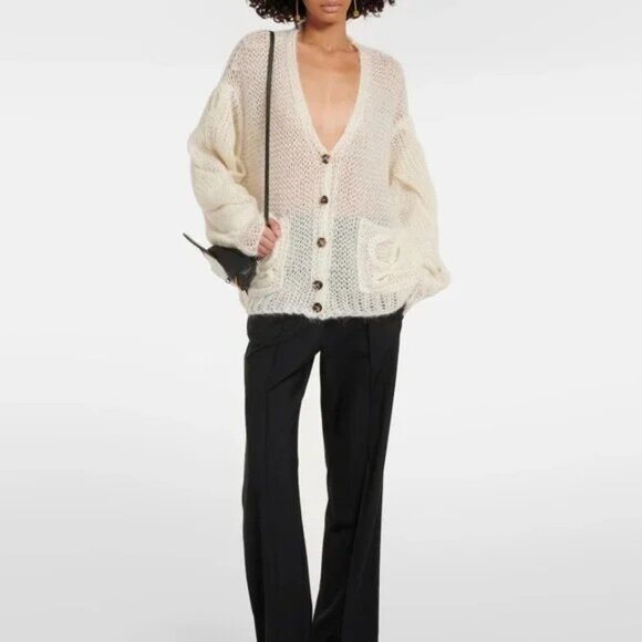 NWOT !Loewe Anagram mohair-blend cardigan - Picture 1 of 13